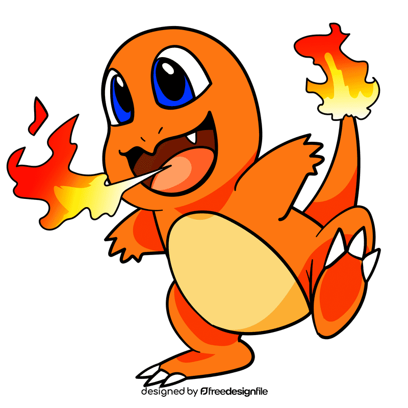 Pokemon Charmander cartoon clipart