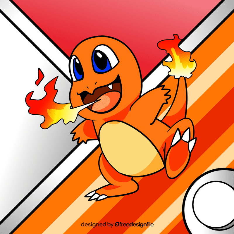 Pokemon Charmander cartoon vector