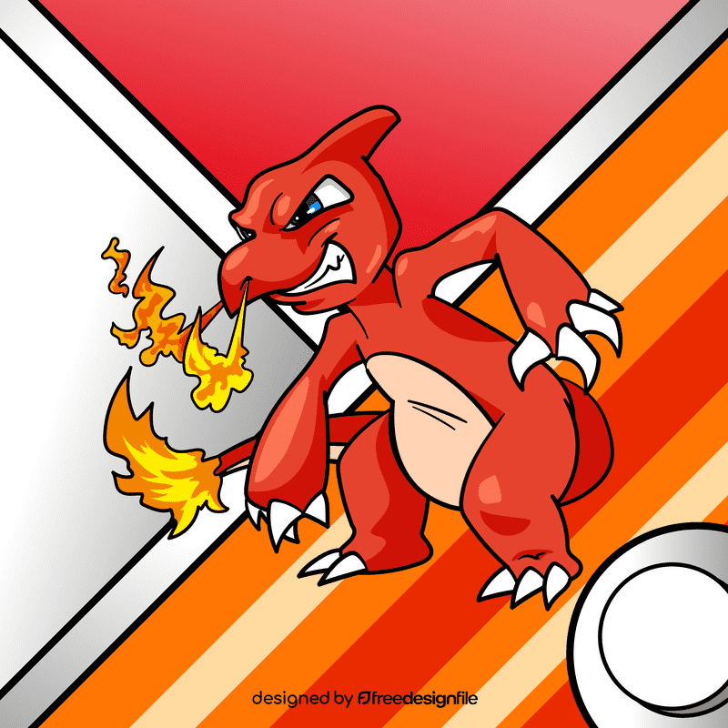 Pokemon Charmeleon cartoon vector