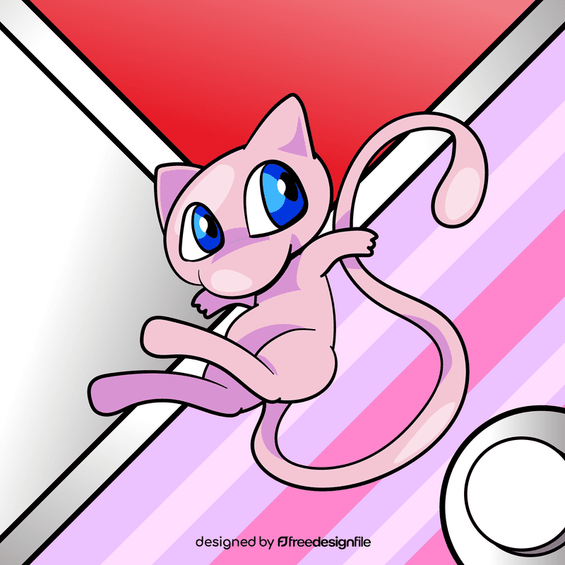 Pokemon Mew cartoon vector