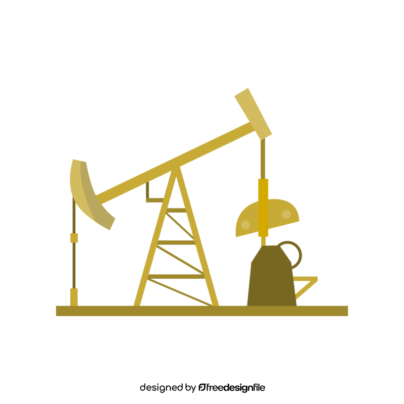 Oil energy resources crane clipart