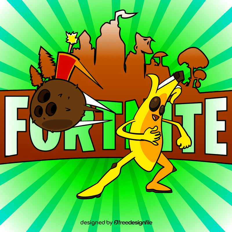 Fortnite Banana cartoon vector