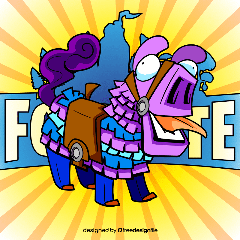 Fortnite Lama cartoon vector