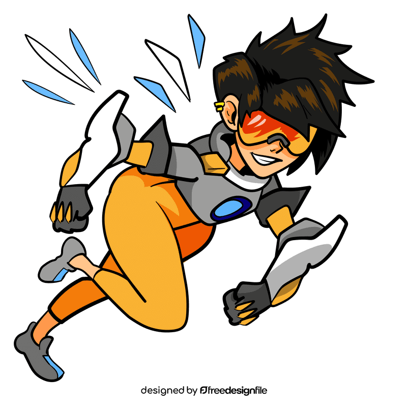 Overwatch Tracer cartoon clipart