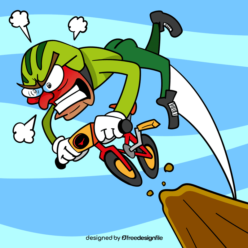 Ride a bike rage cartoon vector