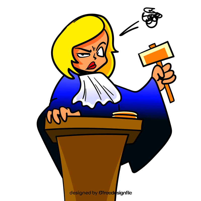 Judge Female cartoon clipart