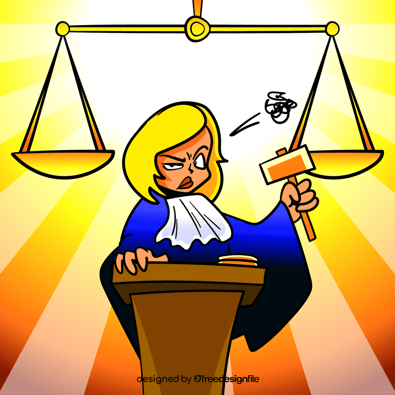 Judge Female cartoon vector