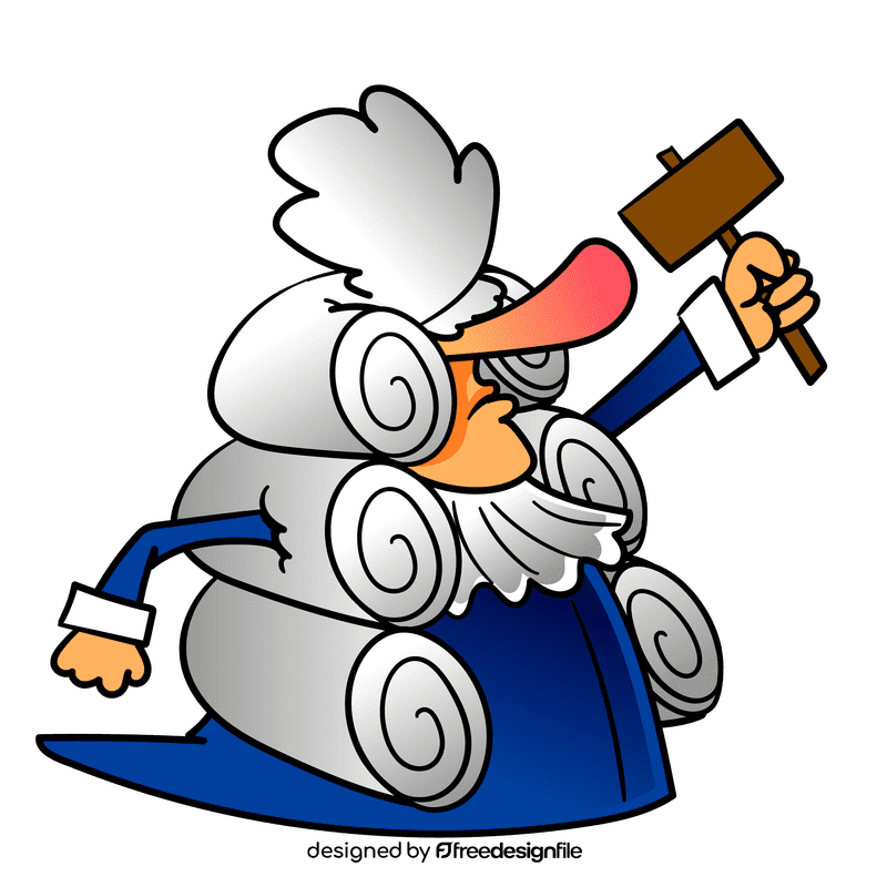 Judge Hair cartoon clipart