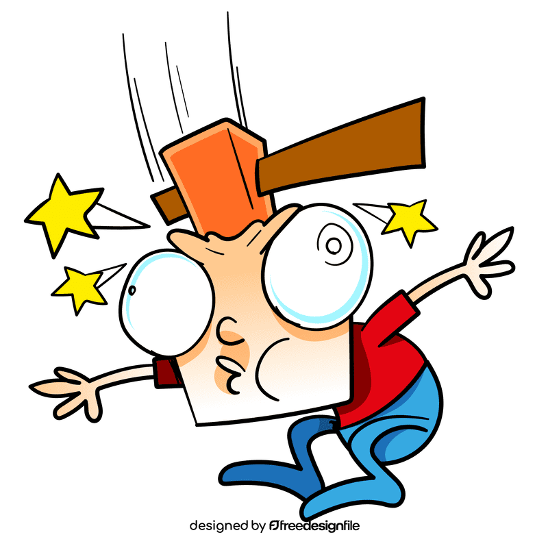 Headache hammer cartoon clipart