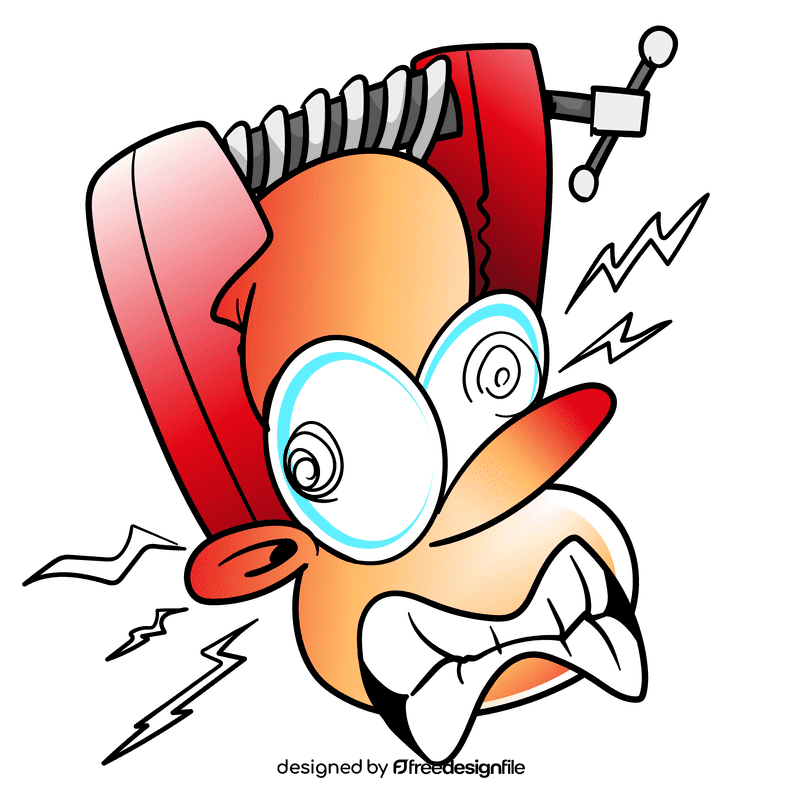 Headache pressed cartoon clipart