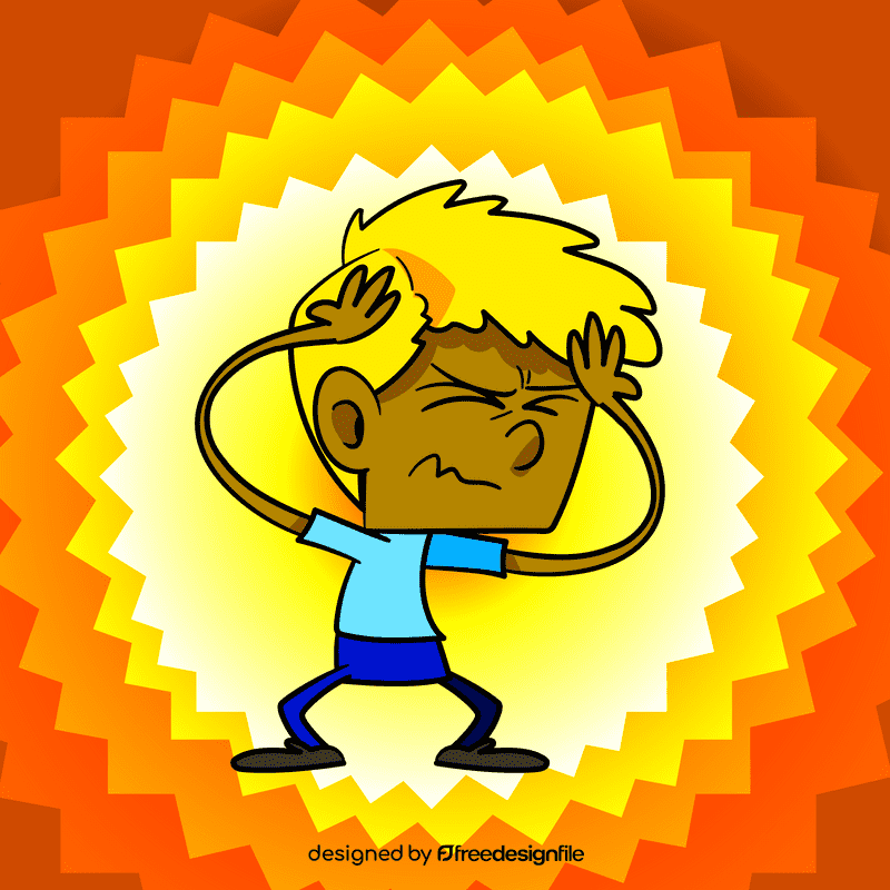 Headache strong cartoon vector