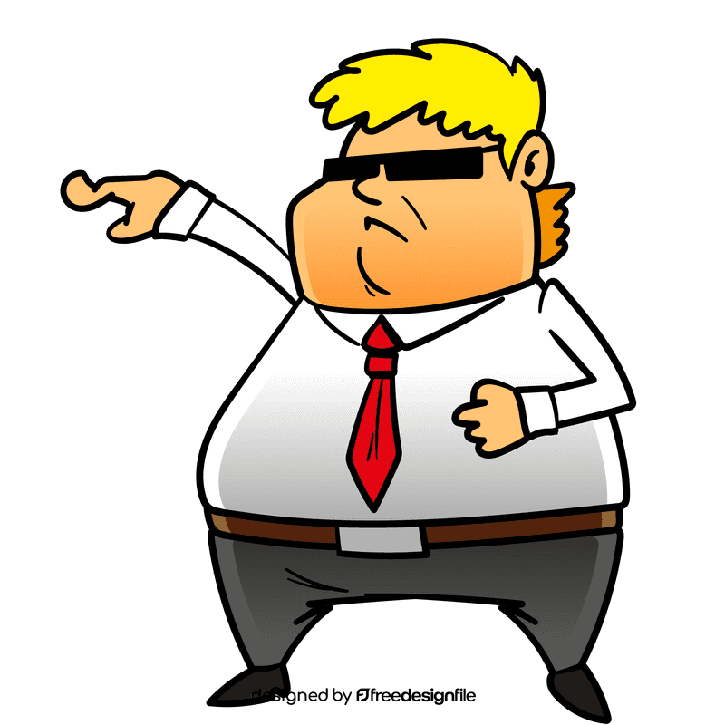 Manager fat cartoon clipart