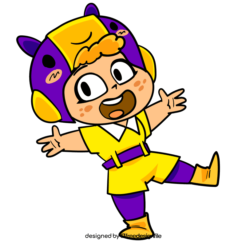 Little girl Brawl Stars cartoon clipart