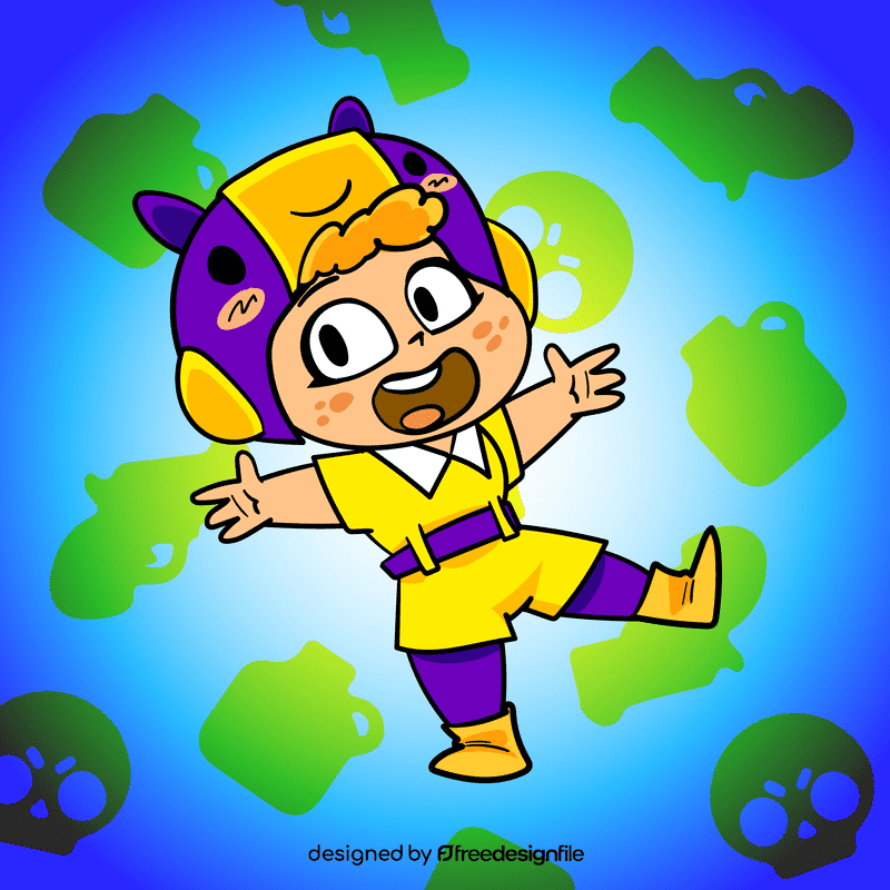 Little girl Brawl Stars cartoon vector