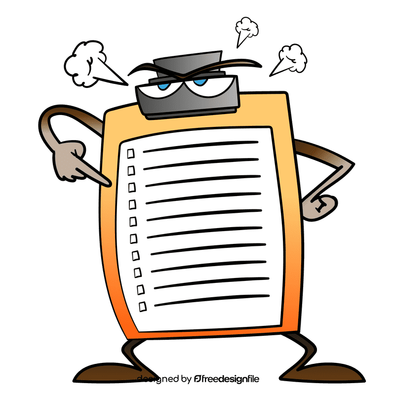 Scavenger hunt Angry cartoon clipart