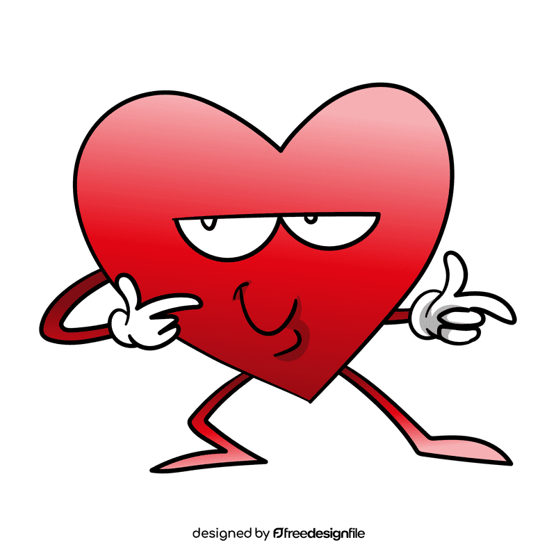 Human heart minimal cartoon clipart