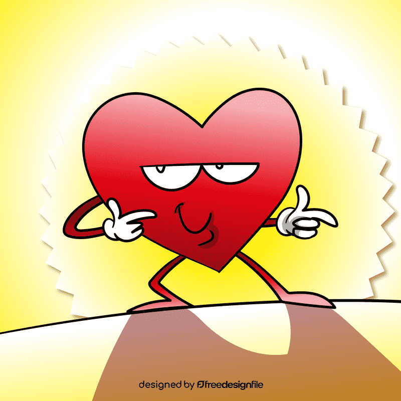 Human heart minimal cartoon vector