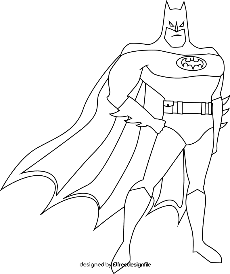 Batman black and white clipart