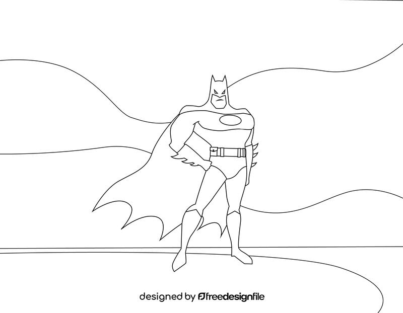 Batman black and white vector