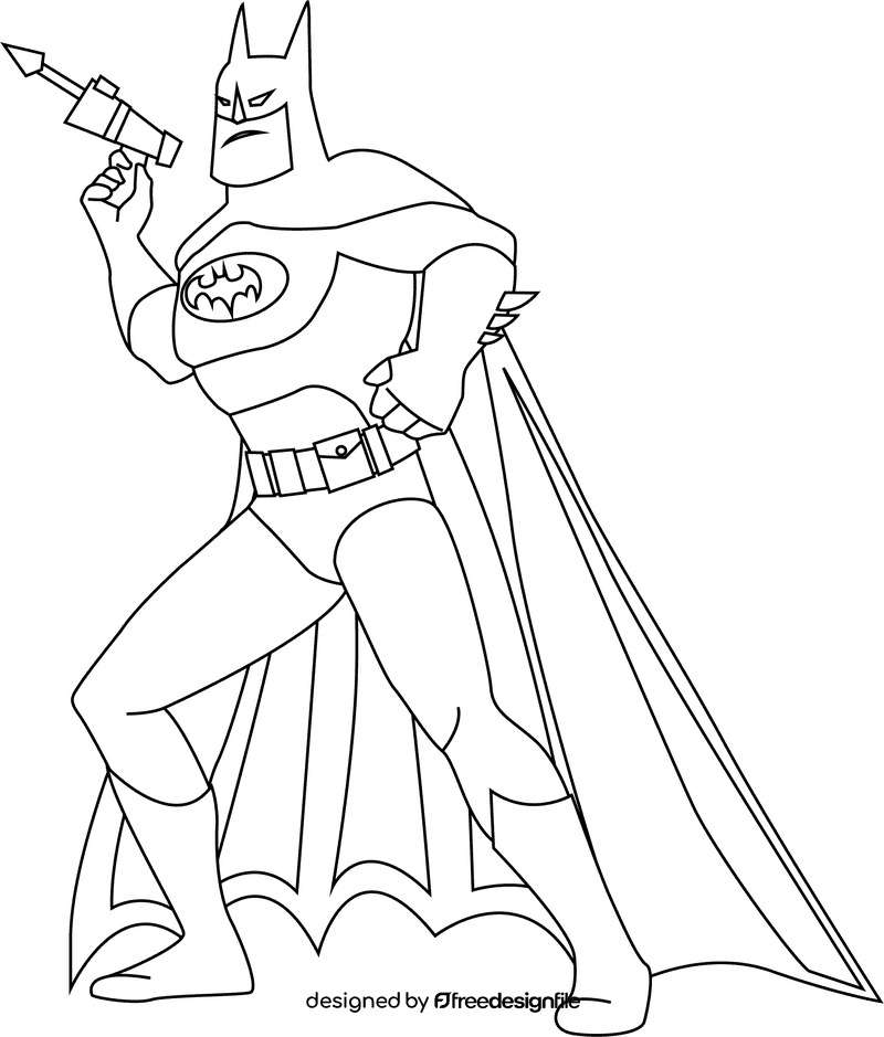 Batman Dark Knight black and white clipart