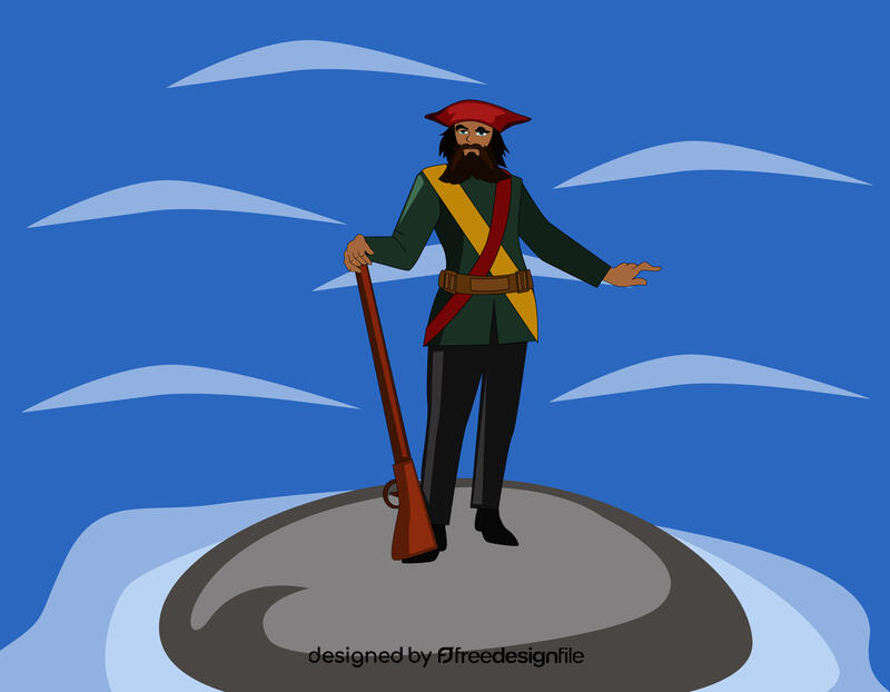 Pirate blackbeard vector