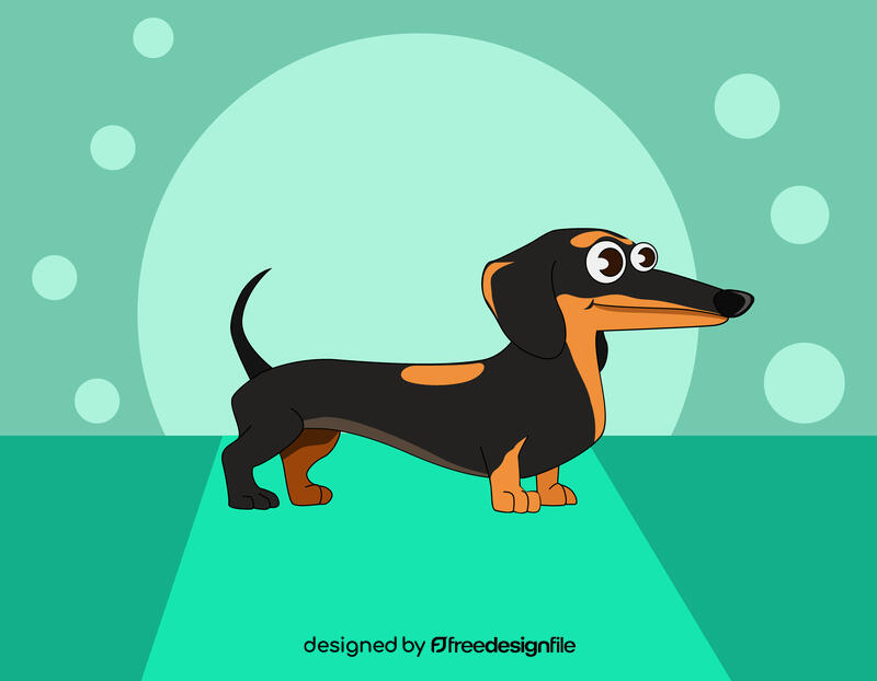 Dachshund Dog Breed cartoon vector