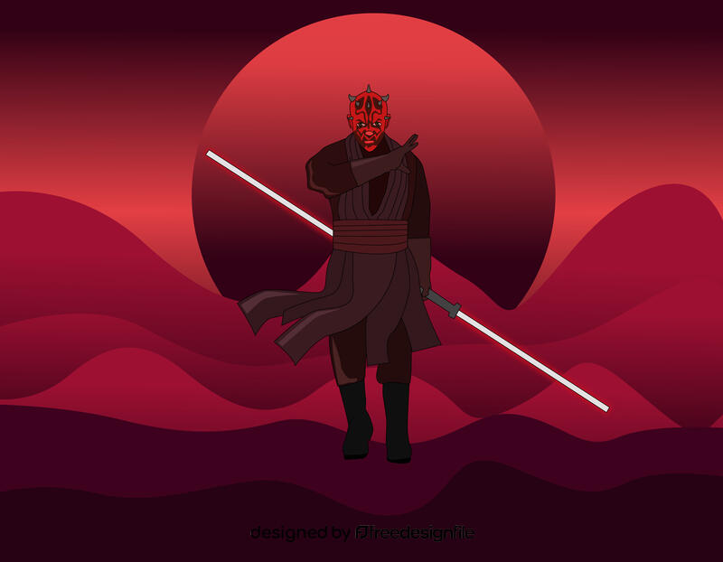 Darth maul star wars vector