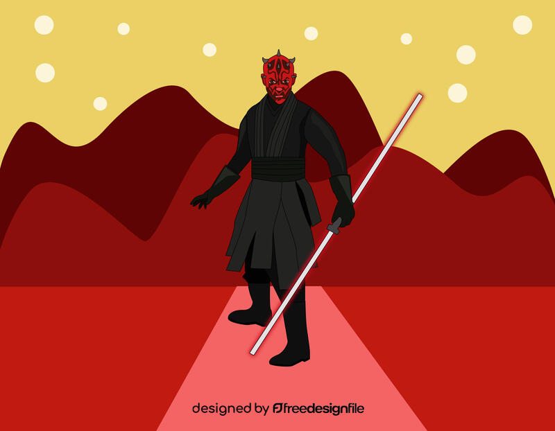 Darth maul star wars vector