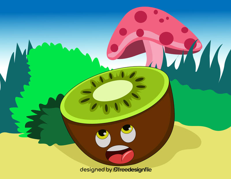 Funny Kiwi vector