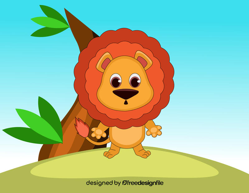 Funny Lion vector