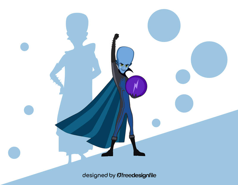 Megamind Disney cartoon character vector