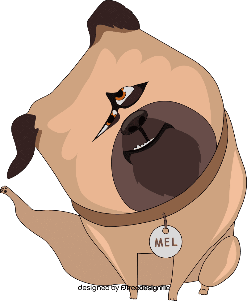 The Secret Life of Pets Mel bulldog cartoon character clipart