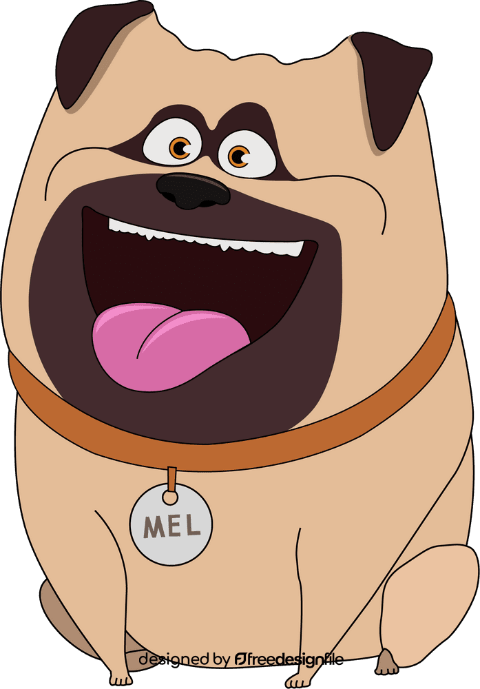 The Secret Life of Pets Mel bulldog cartoon character clipart