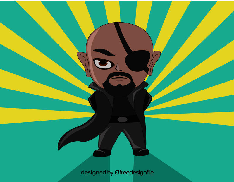 Nick Fury, Marvel, Avengers vector