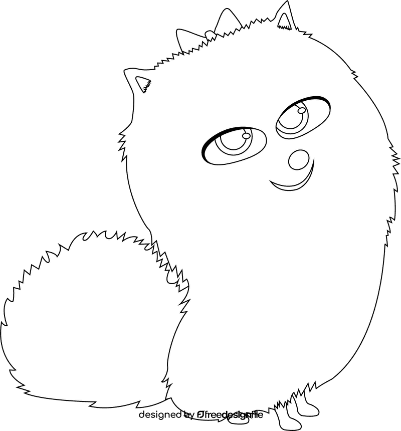 The Secret Life of Pets, Gidget black and white clipart