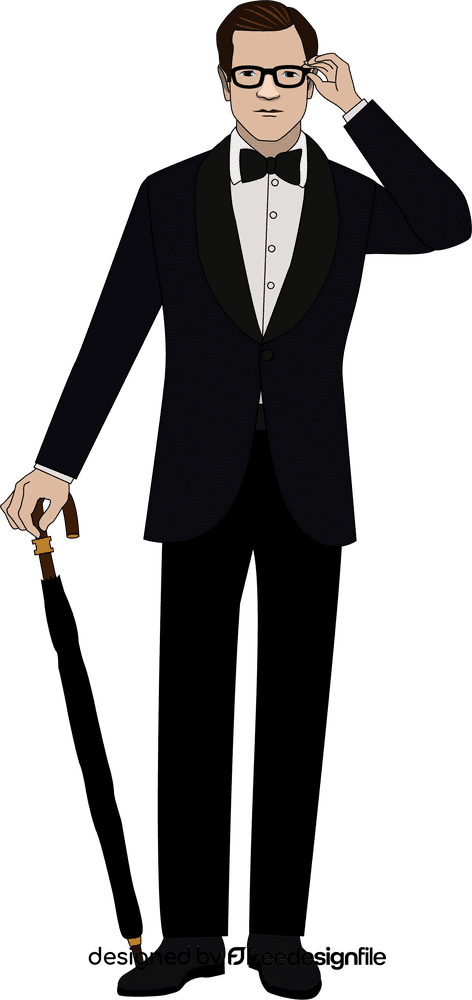 Kingsman with Umbrela clipart