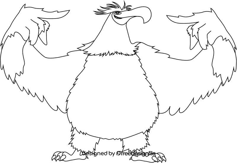 Mighty Eagle, Angry birds black and white clipart