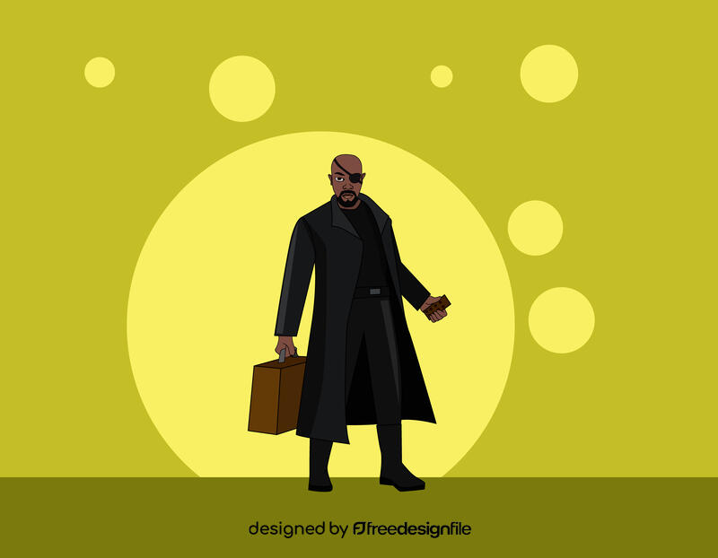 Nick Fury, Marvel, Avengers vector