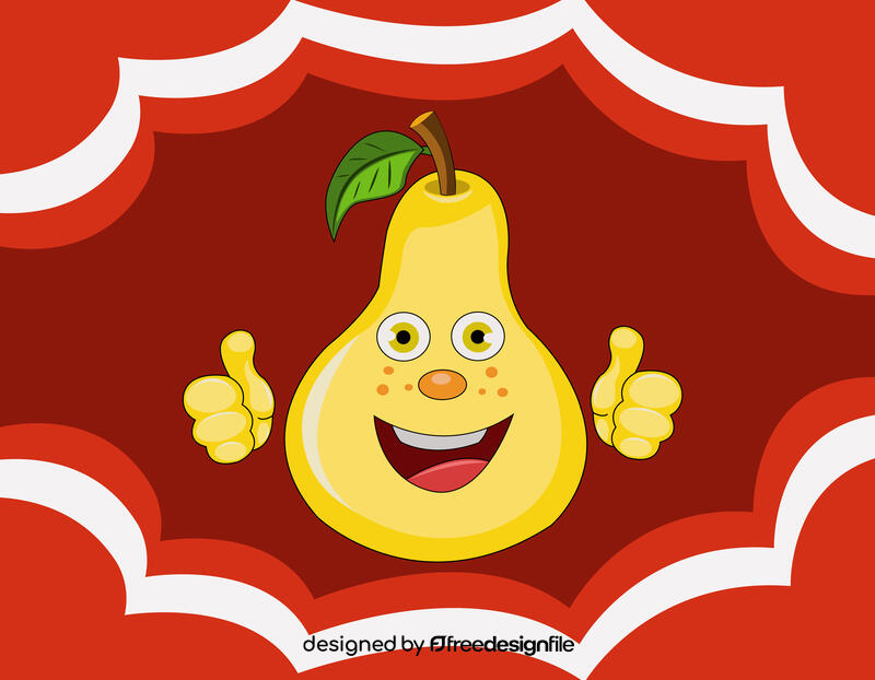 Pear Funny vector