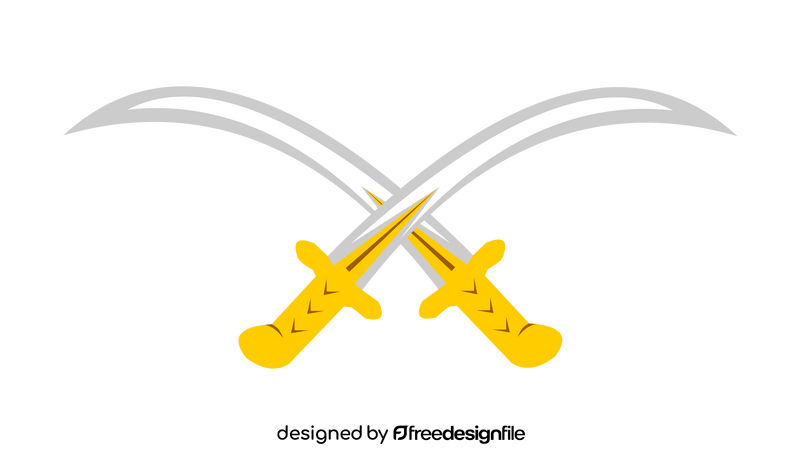 Emblem of Saudi Arabia, swords clipart