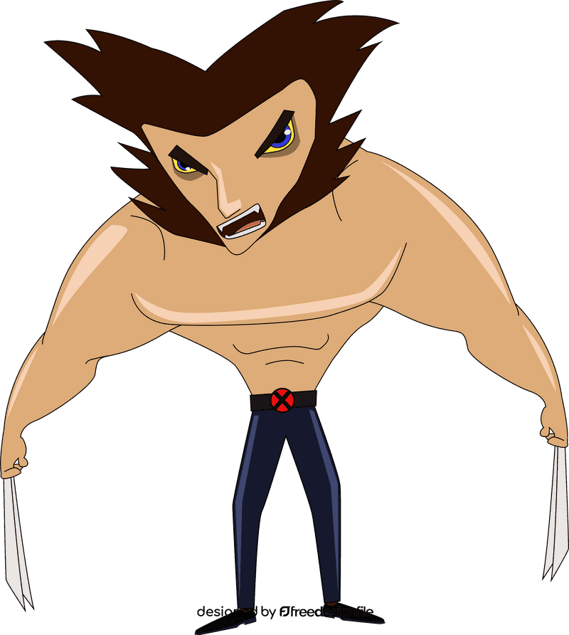 Wolverine X Men clipart