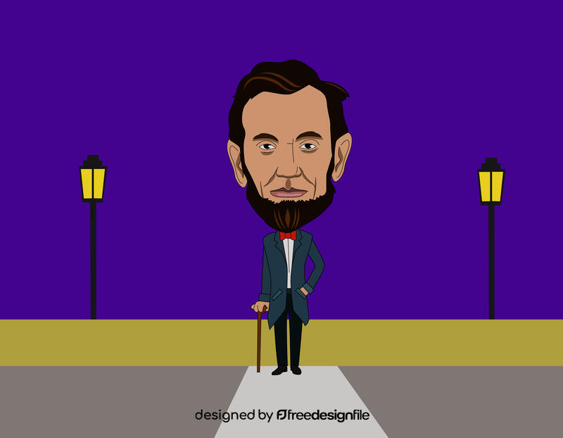 Abraham lincoln cartoon vector