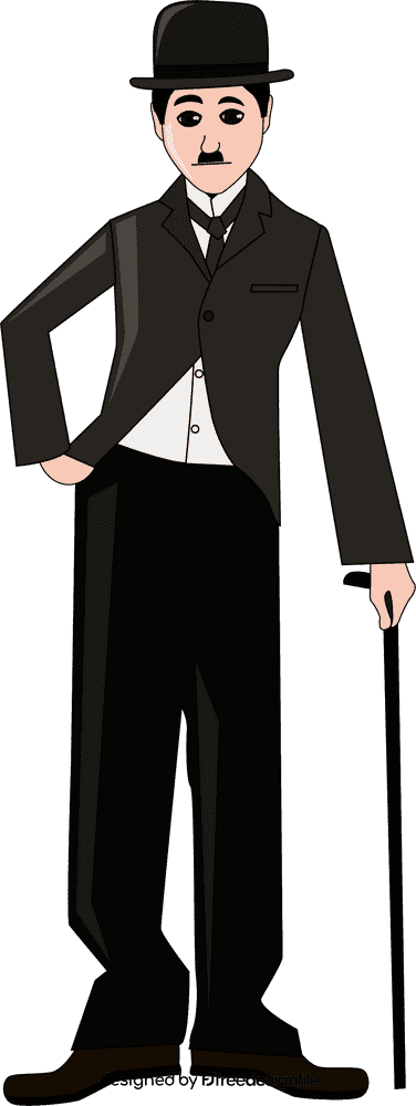 Charlie Chaplin cartoon clipart