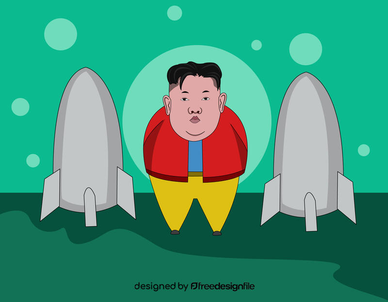 Kim Jong Un cartoon vector