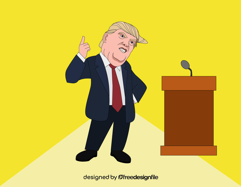 Donald Trump cartoon vector