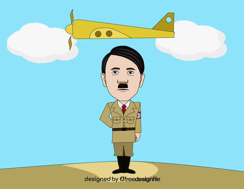 Adolf Hitler cartoon vector