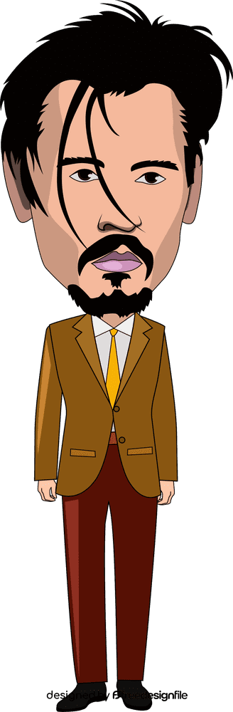 Johnny Depp cartoon clipart