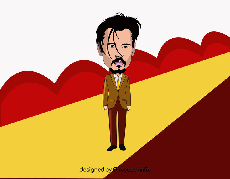 Johnny Depp cartoon vector