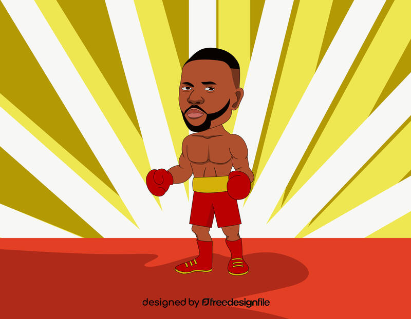 Roy Jones Jr cartoon vector