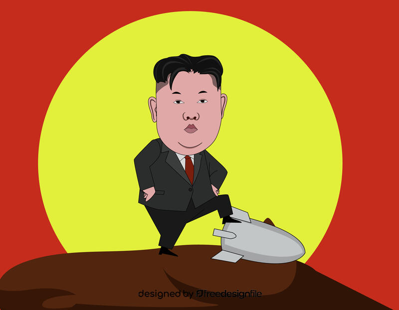 Kim Jong Un cartoon vector